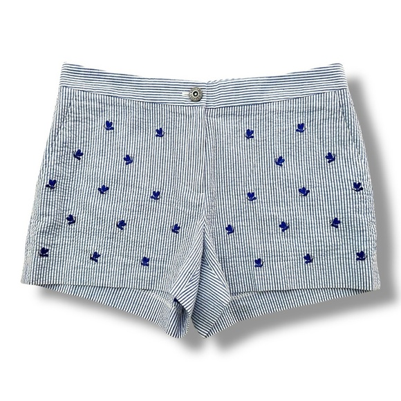 Brooks Brothers | Seersucker Embroidered Shorts (6) - Picture 1 of 6